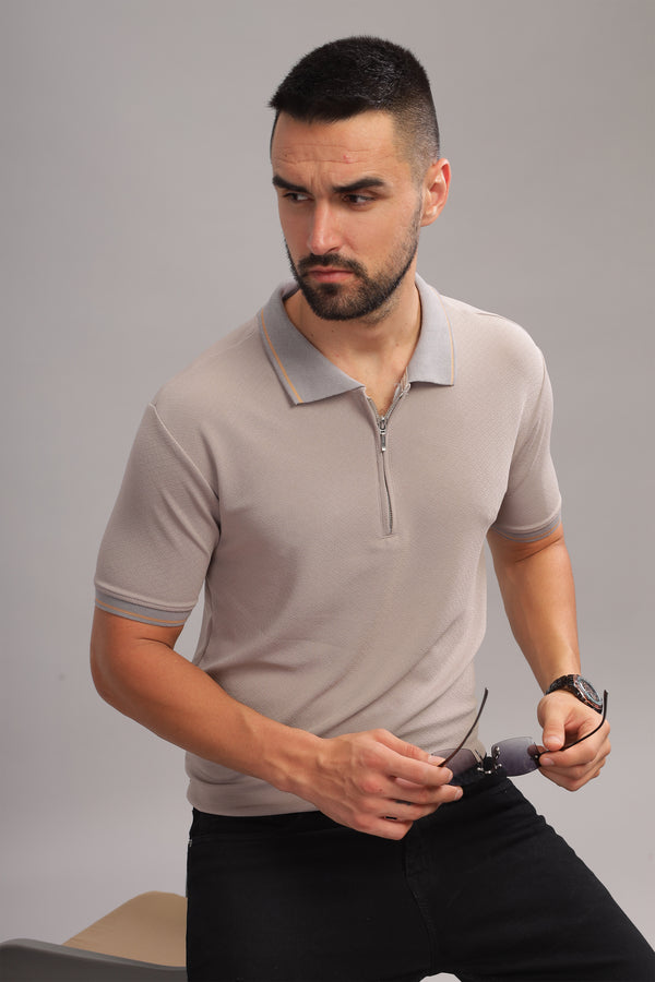 Perfectly Pearled Mens Polo Shirt