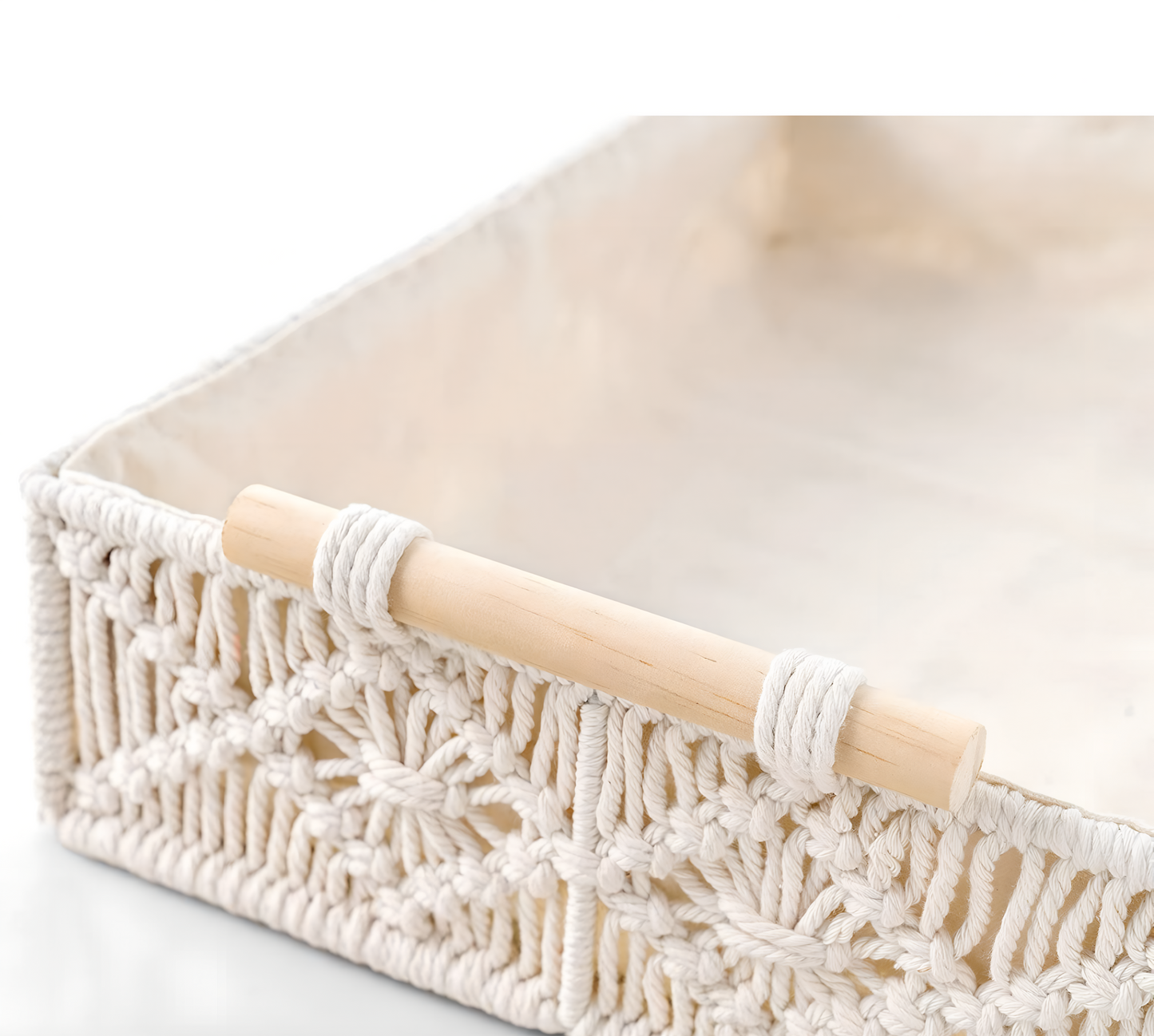 Riwaaya Macramé Organizer Tray – Off-White