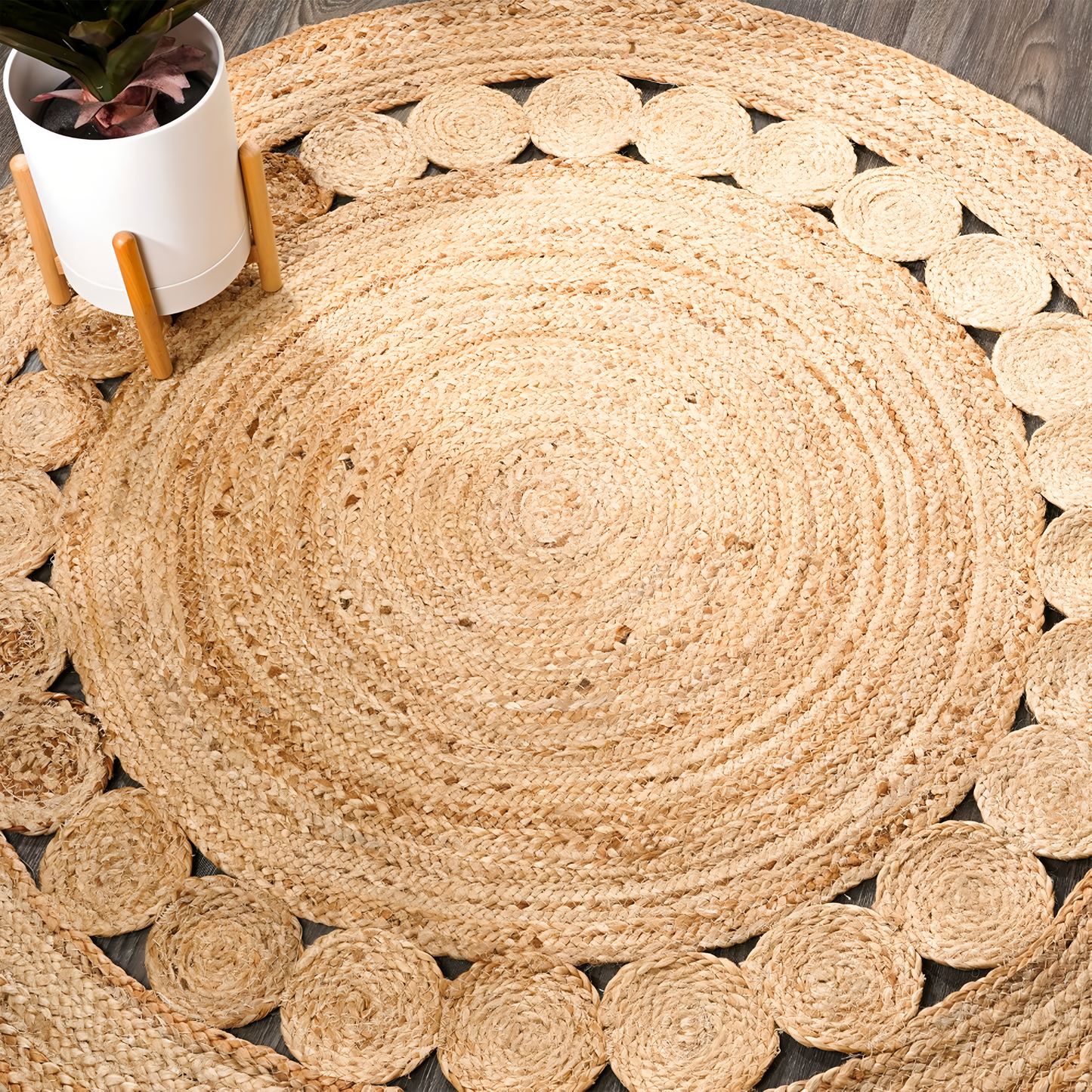 Aranya – The Sun Dial Jute Rug