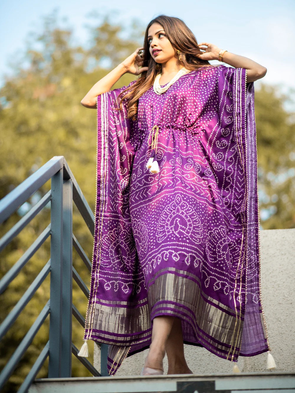 Bandhani Luxe Kaftan