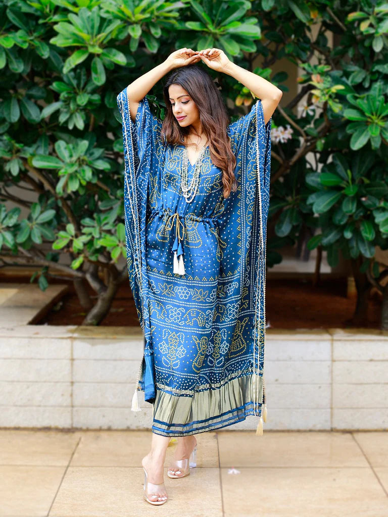 Indigo Dabu Kaftan