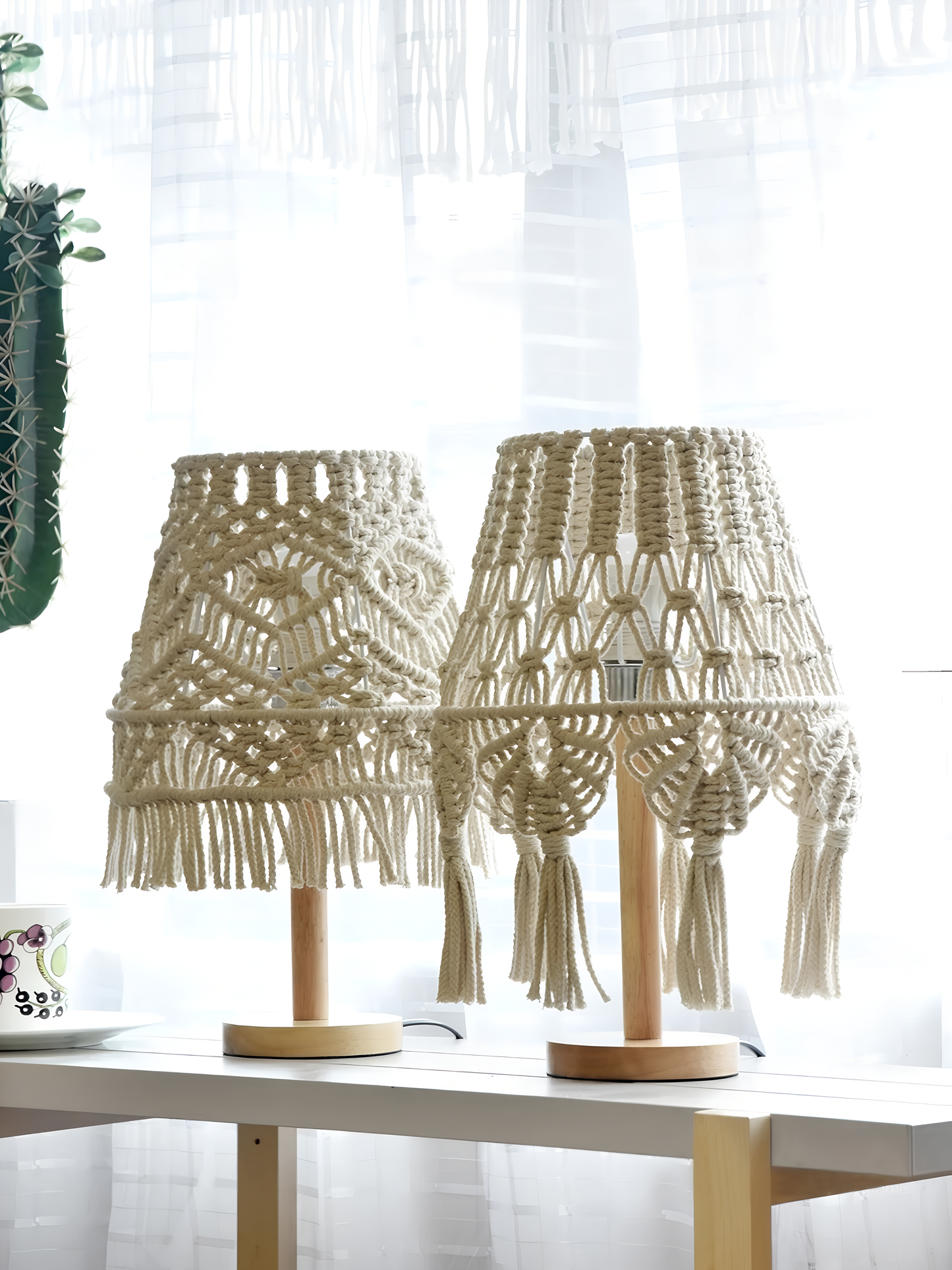 Amara Macramé Table Lamp