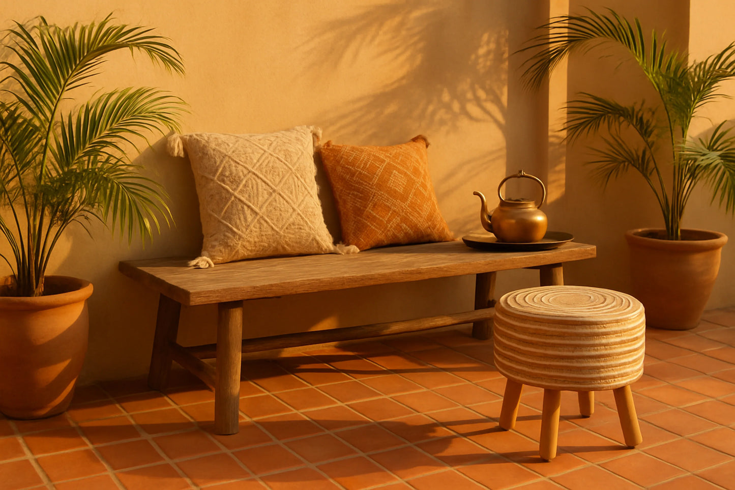 Dhaari Spiral Jute Stool - Home & Living - That Corner Store