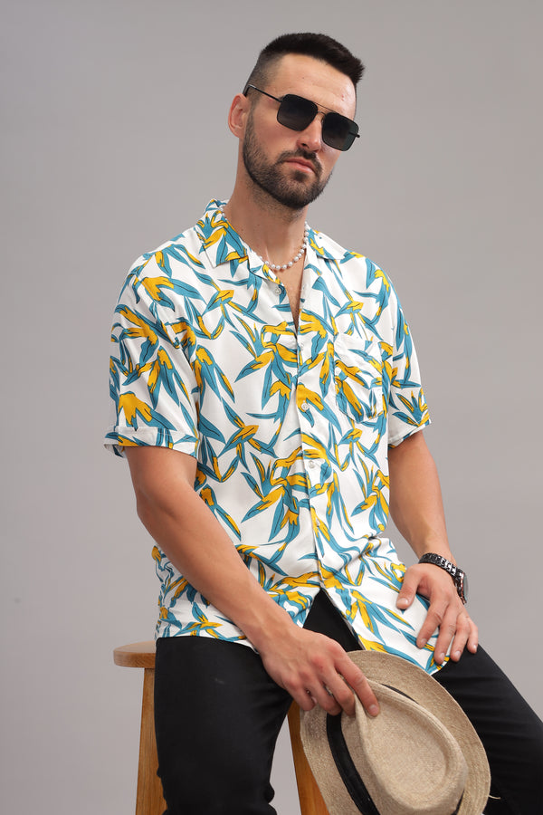 Tropicool Breeze Printed Half Sleeves Cuban Collar Shirt