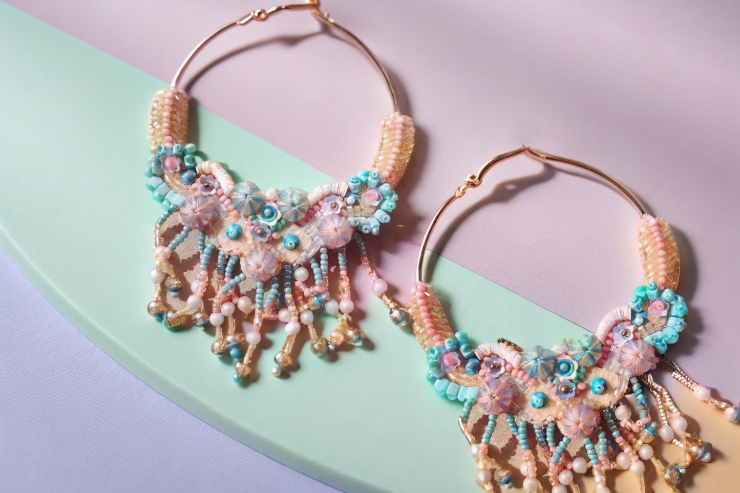 Pastel Bloom Hoops