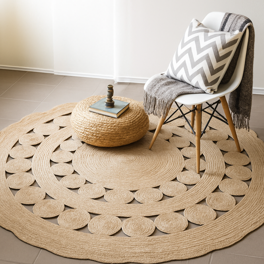 Aranya – The Sun Dial Jute Rug