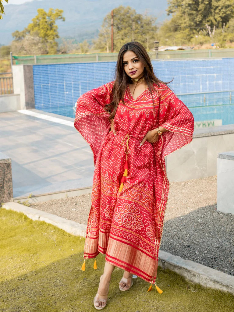 Scarlet Symphony Kaftan
