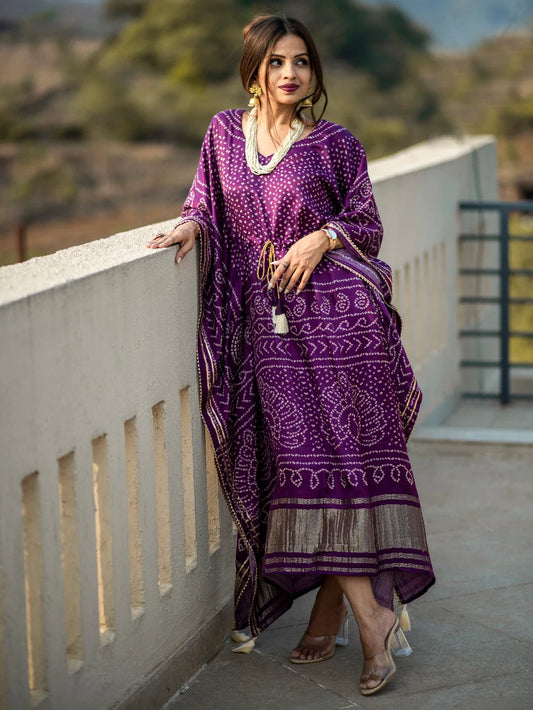 Bandhani Luxe Kaftan