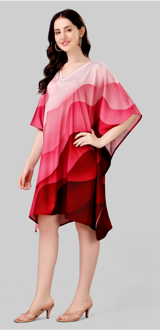 Fuchsia Tide Cotton Kaftan