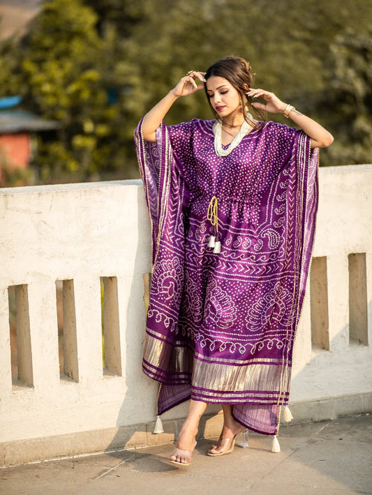 Bandhani Luxe Kaftan