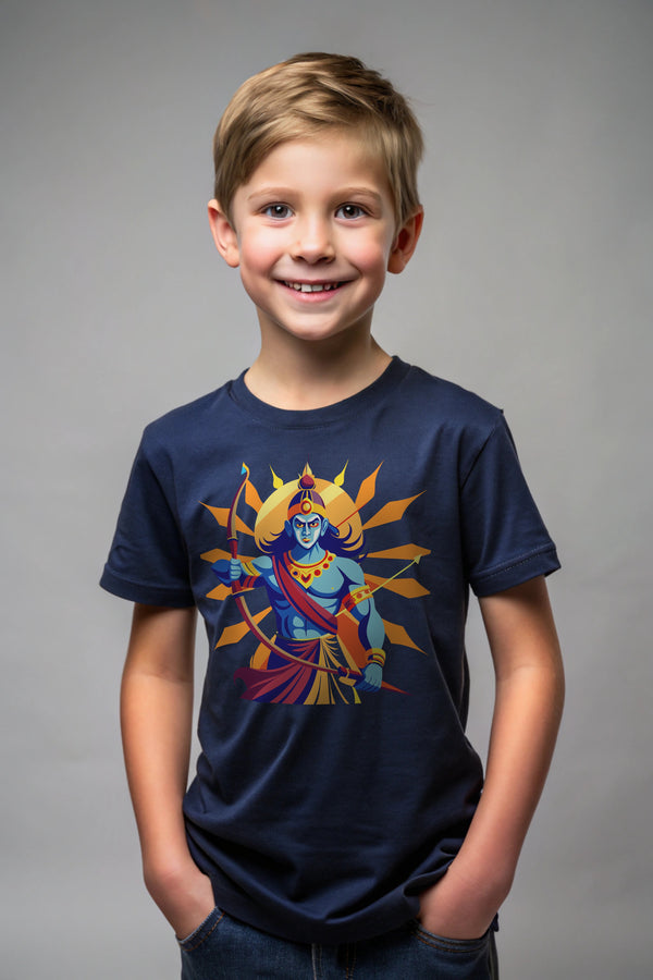 Roaring Ram – Navy Blue Kids T-Shirt