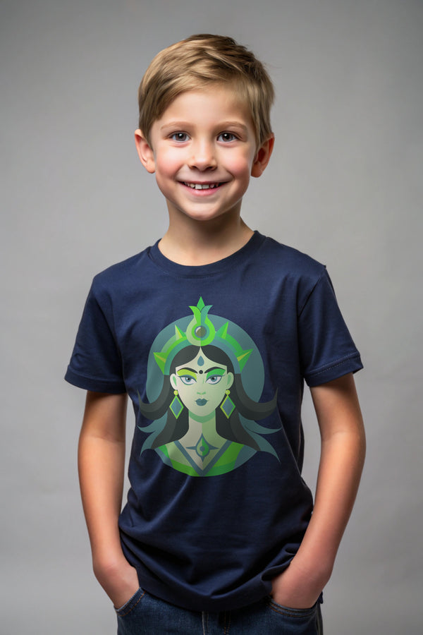 Dhairya – Navy Blue Kids T-Shirt