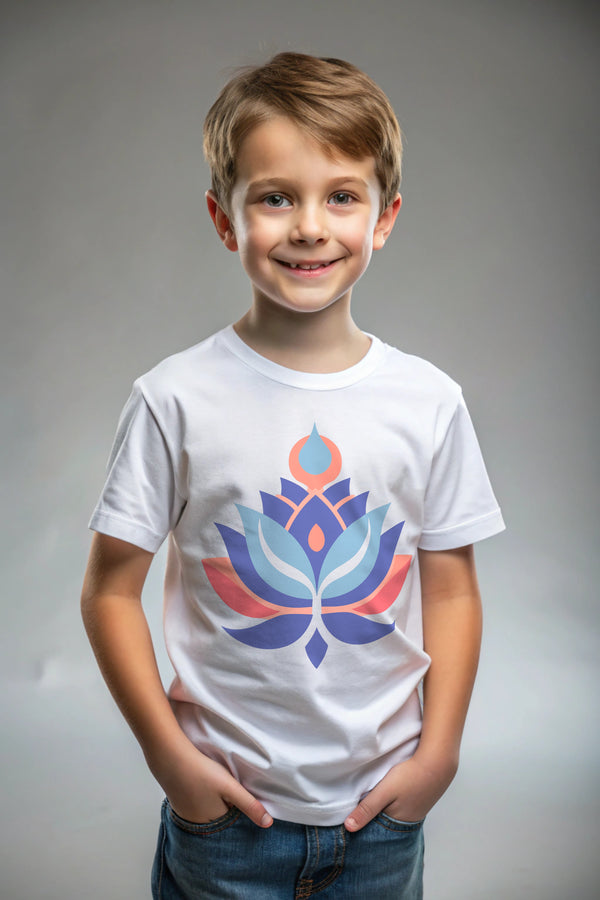 Whispering Lotus – White Kids T-Shirt