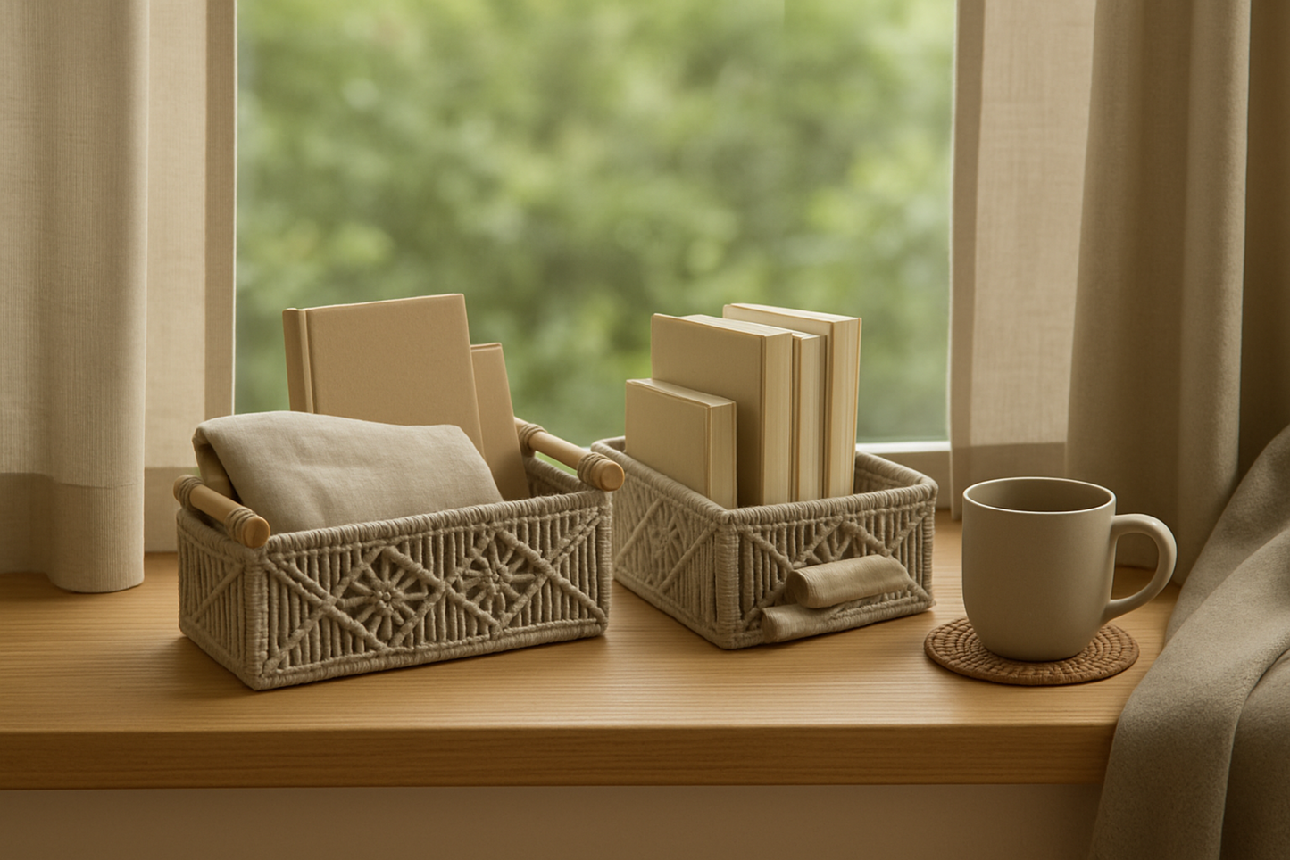 Riwaaya Macramé Storage Basket