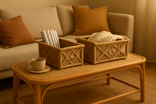 Riwaaya Macramé Storage Basket – Natural Jute