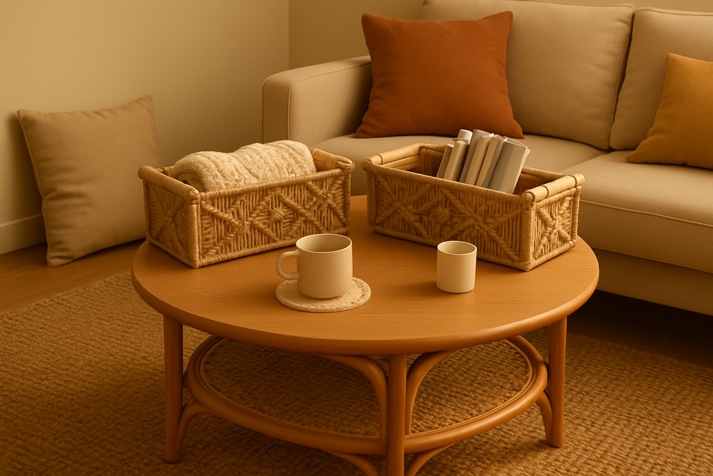 Riwaaya Macramé Storage Basket – Natural Jute
