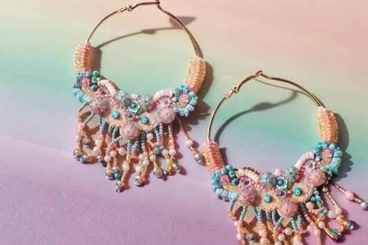 Pastel Bloom Hoops