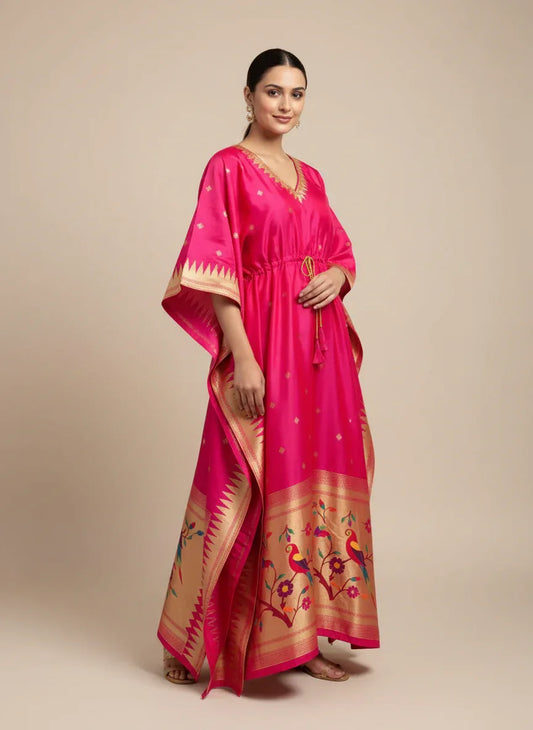The Rani Pushpa Paithani Kaftan - Kaftan - That Corner Store