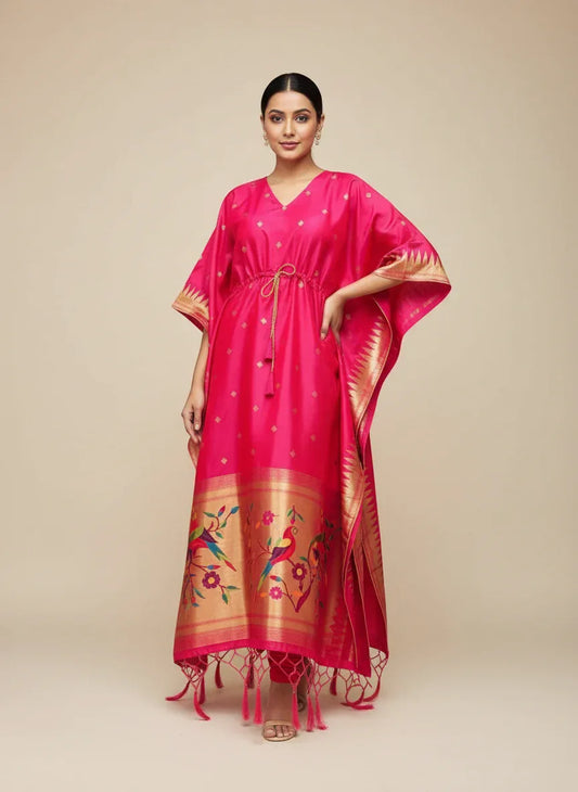The Rani Pushpa Paithani Kaftan - Kaftan - That Corner Store