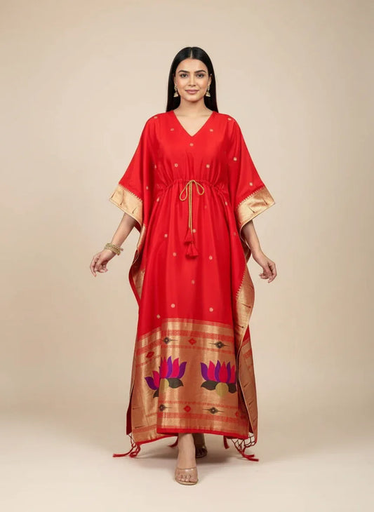 The Kumkuma Paithani Kaftan - Kaftan - That Corner Store