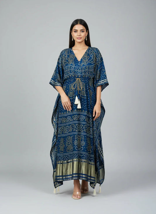 Indigo Dabu Kaftan - Kaftan - That Corner Store