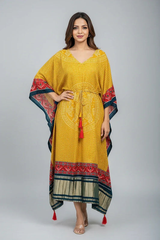 Saffron Radiance Kaftan - Kaftan - That Corner Store