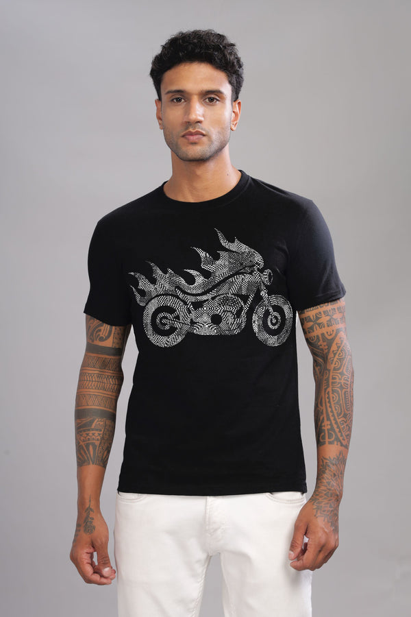 Old Soul Biker - 100% Cotton Crewneck Half Sleeve Unisex T-Shirt