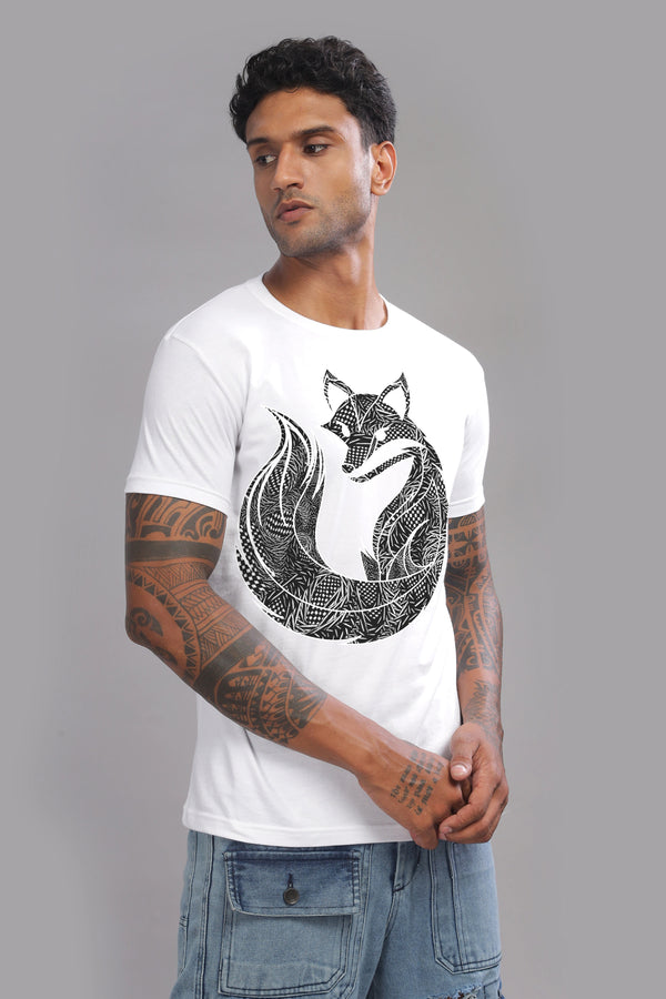 Art Fox Unisex T-Shirt - 100% Cotton Crewneck Half Sleeve