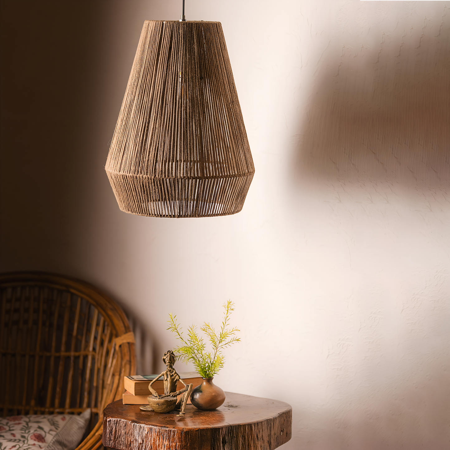 Vira Handwoven Jute String Pendant Lamp