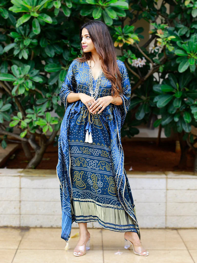 Indigo Dabu Kaftan