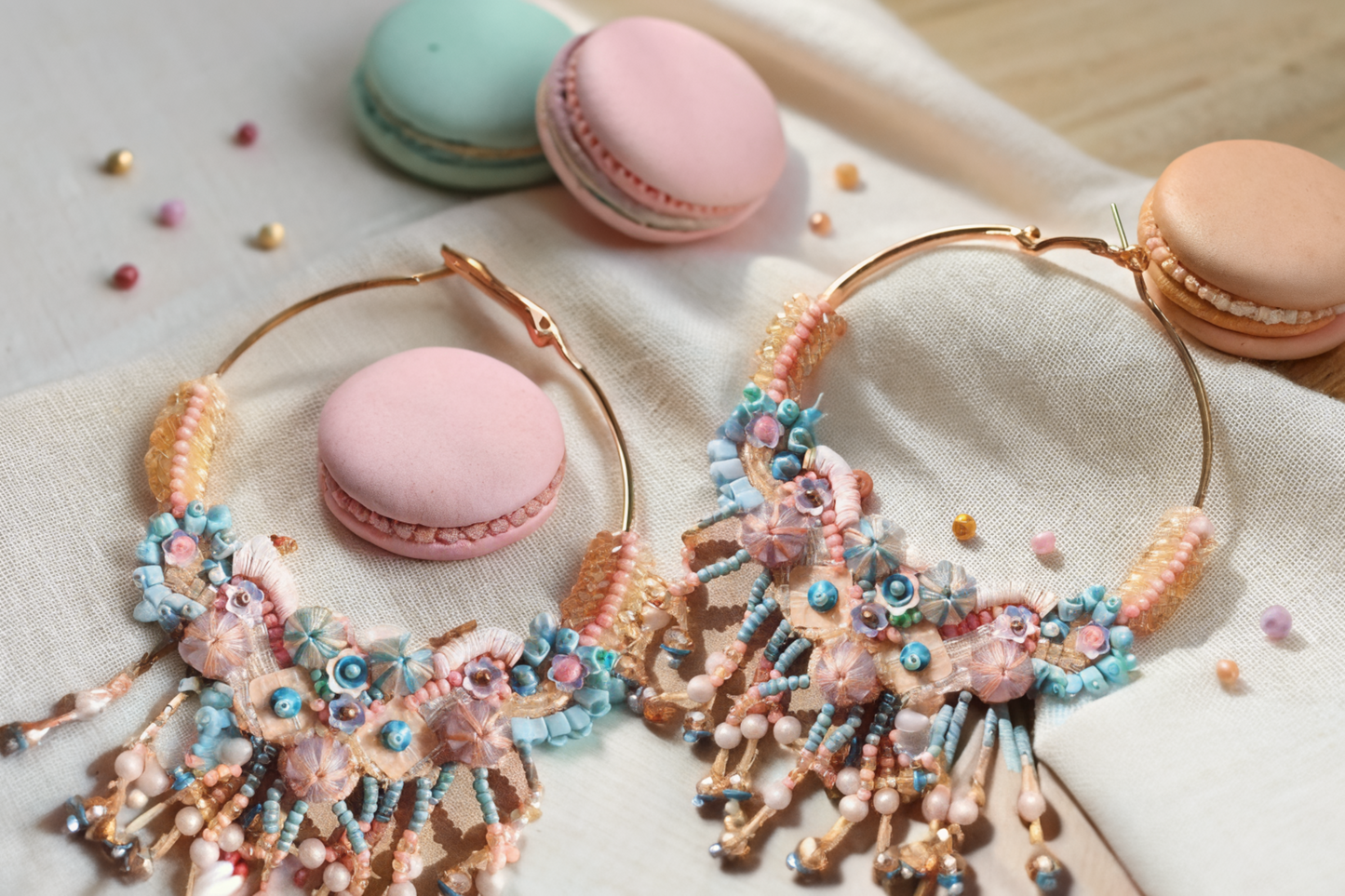 Pastel Bloom Hoops