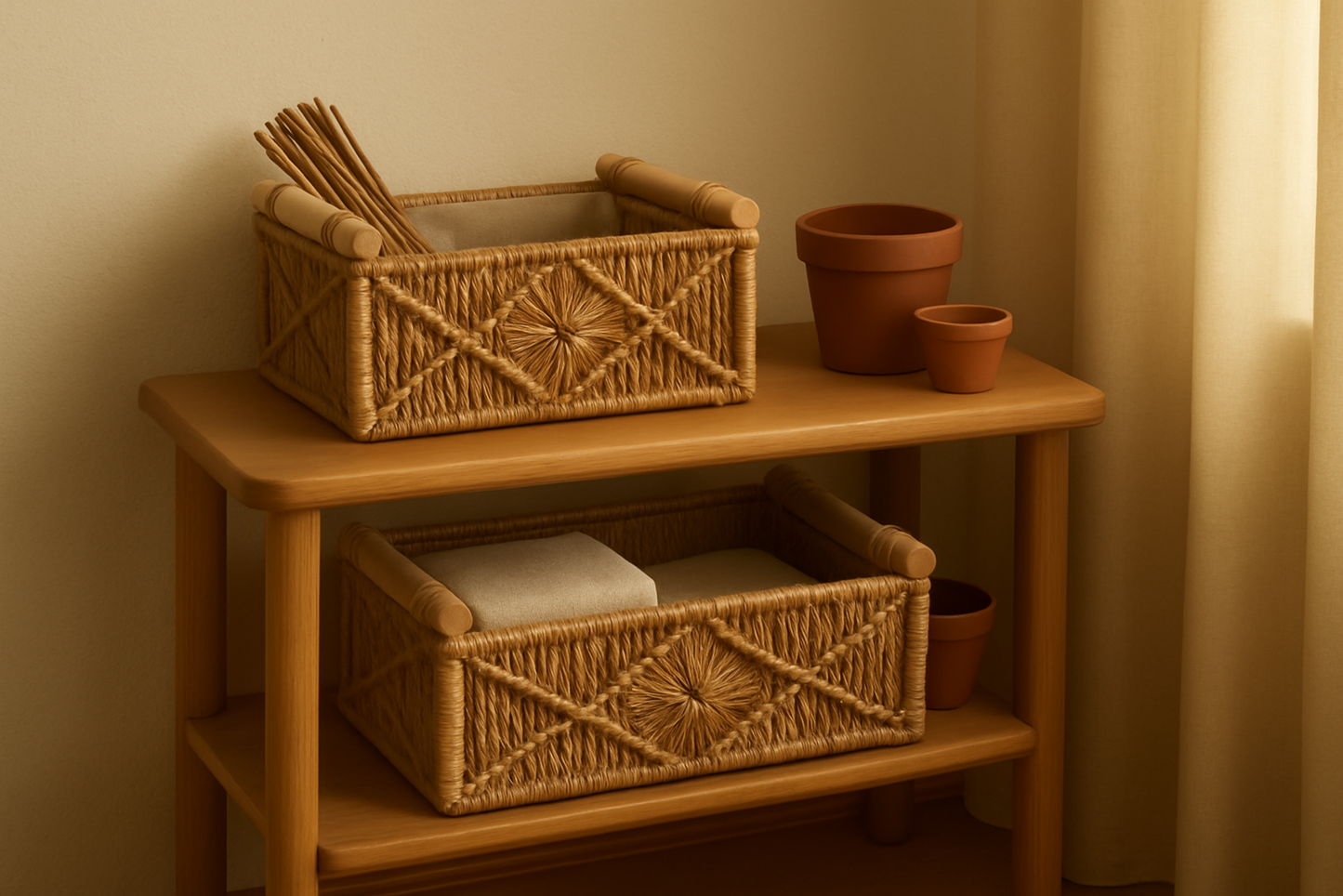 Riwaaya Macramé Storage Basket – Natural Jute