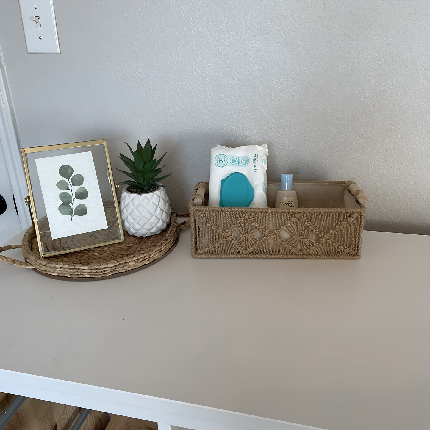 Riwaaya Macramé Storage Basket – Natural Jute