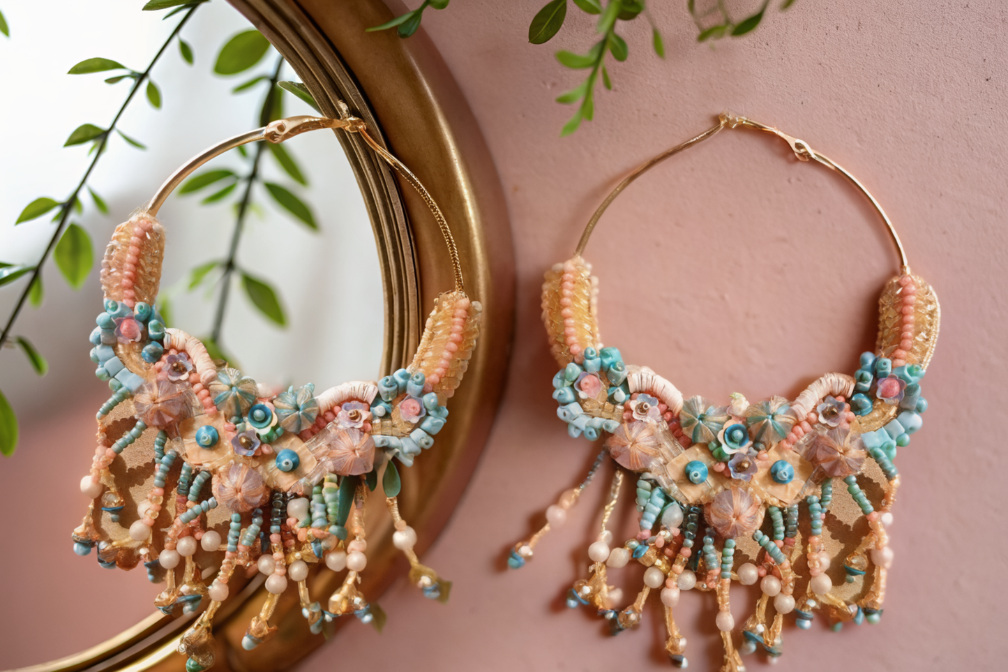Pastel Bloom Hoops