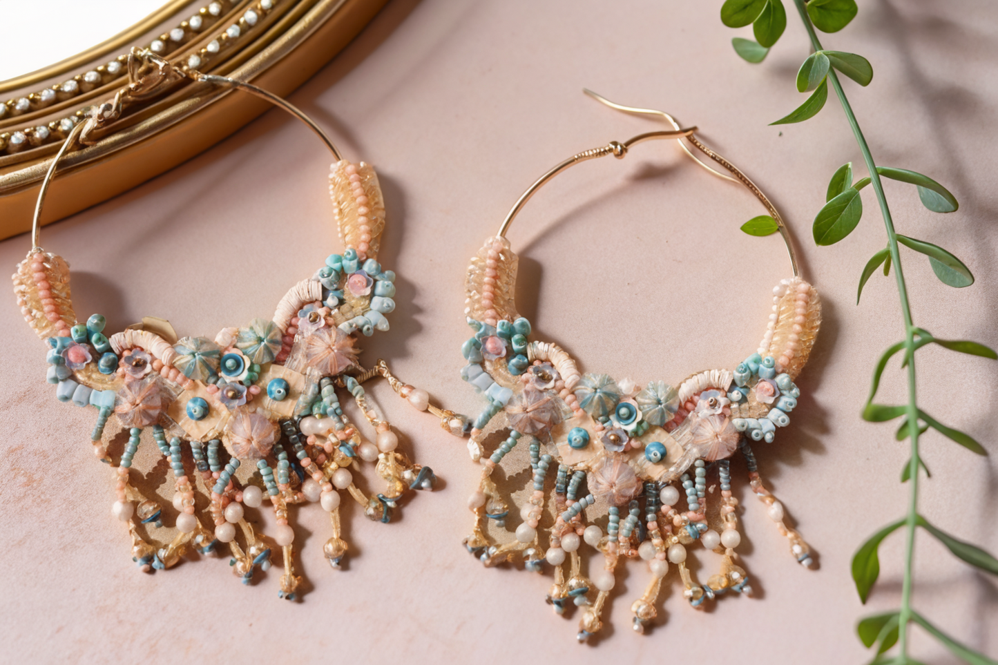 Pastel Bloom Hoops