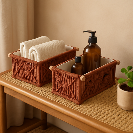 Riwaaya Macramé Storage Basket